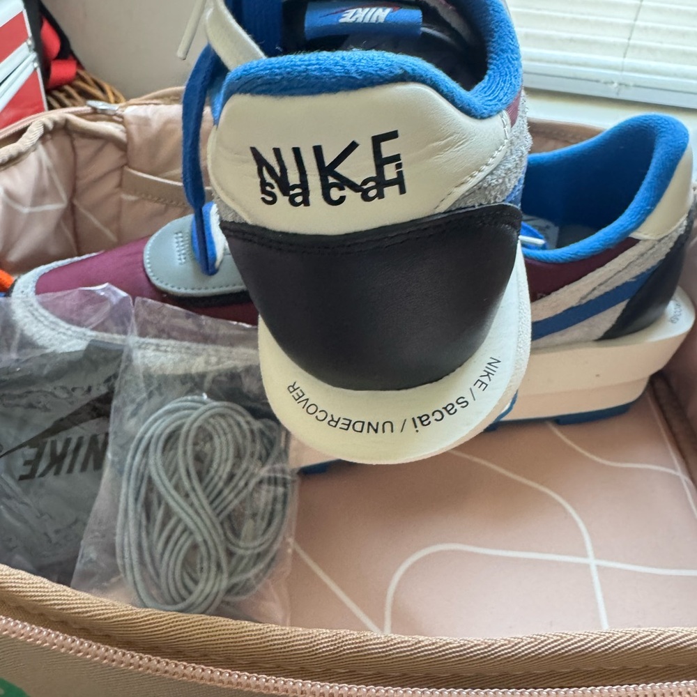 Nike Sacai Sneakers in Blue and Burgundy